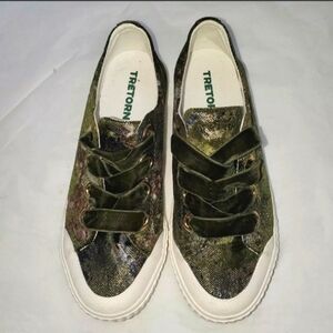Tretorn Anthropologie Marley X4 Olive Green Women's Sneakers Size 5.5.Ex…